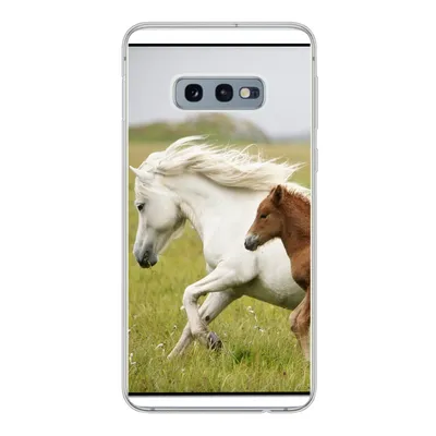 Produktbild von MuchoWow® Handyhülle Schutzhülle Hülle für Samsung Galaxy S10e Pferde - Tiere - Gras Silikon Softcase Handy Hülle - Handy