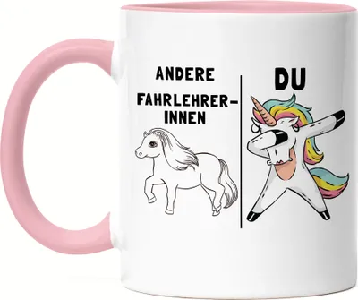 Produktbild von Andere Fahrlehrerinnen Du Tasse Rosa Pferd Einhorn Humor Lustig Unicorn Geschenk Apotheke