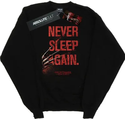 Produktbild von A Nightmare On Elm Street - "Never Sleep Again" Sweatshirt für Herren BI43025 (L) (Schwarz)