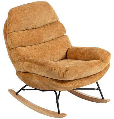 Productafbeelding van HOMCOM Schommelstoel, schommelstoel met schommelzitting en rugleuning, chenille-look