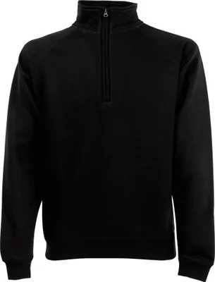 Image de Fruit Of The Loom Sweat-shirt Homme Premium 70/30 avec fermeture éclair au col RW3166 (L) (Noir)
