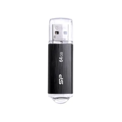 Obrázok produktu pre Silicon Power Ultima U02, 64 GB, USB Typ-A, 2.0, Čiapky, 8 g, Čierna