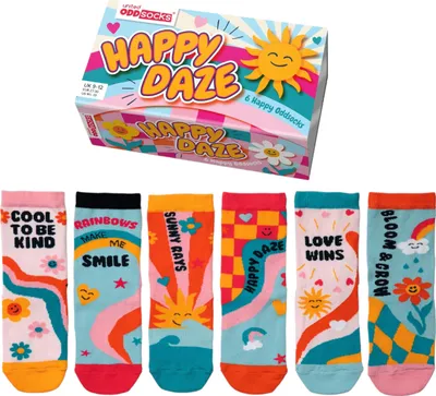 Produktbild von Happy Daze Oddsocks Socken bunte Sommer Strümpfe in 27-30 im 6er Set