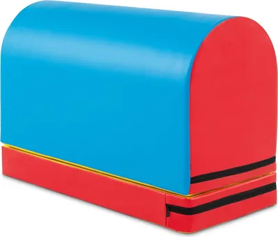 Produktbild von Turnmatte für den Sprungtisch, abnehmbar, 90 x 40 x 60 cm, blau/rot