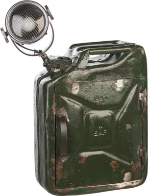 Image de Lampe de table Casablanca, « PetrolCan », fer, vert, L. 17 cm, l. 45 cm, H. 46 cm 84053