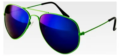 Produktbild von Pilotenbrille Sonnenbrille Vintage Classic Look UV Schutz 400 - Grün Blau Verspiegelt