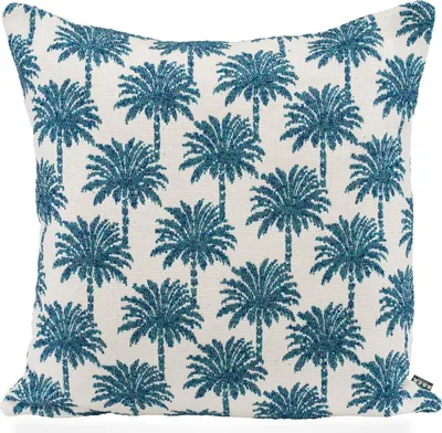 Produktbild von H.O.C.K. Vamosa Palms Outdoor Wendekissen 60x60cm navy-blau Palmen
