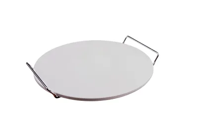 Produktbild von culinario Pizzastein aus Korderiet Keramikmaterial, mit Griffen, rund, Ø 33 cm