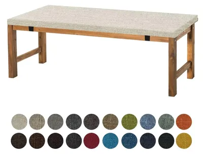 Productafbeelding van Zitkussen beige, 100x45x5 cm - Wasbaar en antislip, met sterrenpatroon