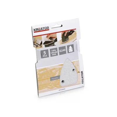Produktbild von Kreator G240 140x140x80 Mm Schleifpapier 5 Stücke Silber  Silber One Size