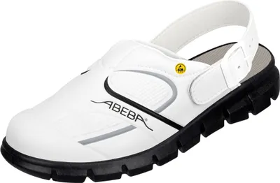 Immagine prodotto di Abeba ESD scarpe professionali Dynamic OB Clog bianco/nero HACCP CE ESD SRC