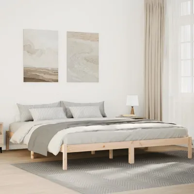 Obrázok produktu pre Maison Exclusive – Masívna posteľ Extra Long bez matraca 200 x 210 cm borovicové drevo