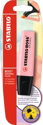 Produktbild von Textmarker - STABILO BOSS ORIGINAL Pastel - Einzelstift - rosiges Rouge