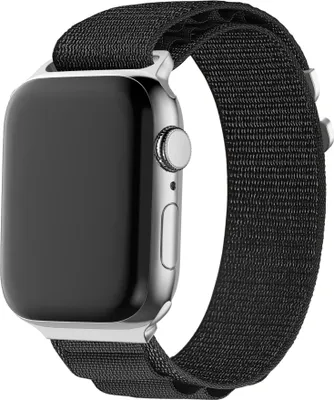 Produktbild von BALR Alpine Loop Armband passend für Apple Watch 44mm / 45mm / 49mm - Schwarz - Kompatibel mit Apple Watch Series 4, 5, 6, 7, 8, 9, SE (44/45mm) & Ultra / Ultra 2 (49mm)