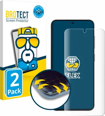 Produktbild von 2x BROTECT Fullscreen Schutzfolie für Samsung Galaxy S24 / S25 Displayschutz Folie Fullcover Klar Transparent