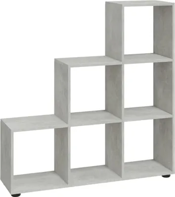 Produktbild von vidaXL Treppenregal Betongrau 107 cm Holzwerkstoff