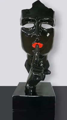Produktbild von Casa Padrino XXL Deko Skulptur Schwarz / Rot H. 190 cm