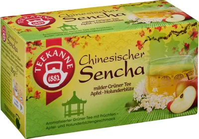 Produktbild von Teekanne Chinesischer Sencha milder Grüner Tee Apfel Holunderblüte 35g