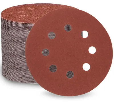Zdjęcie produktu dla Tarcze szlifierskie, 100 sztuk, 125 mm, papier ścierny z rzepem do szlifierki elektrycznej, ziarno 600
