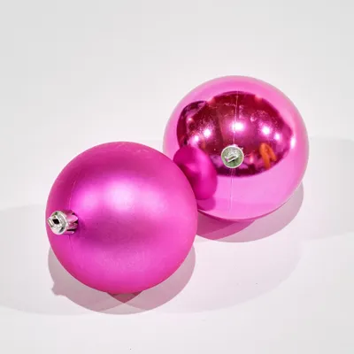 Produktbild von Plastikbälle, Durchmesser 6 cm, rosa, 12 glänzende, 12 matte