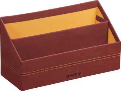 Produktbild von Rhodia Rhodiarama Briefständer aus Kunstleder, 25x10x14 cm - Nacarat 194604C
