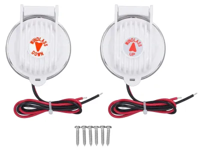 Image de 1 paire de pédales depour guindeau, inoxydables, universelles, vers le haut et vers le bas pour ancre de pont, CC 12 V, 24 V