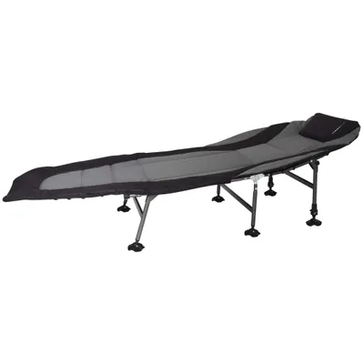 Image de Eurotrail Chaise longue de camping Royal Gris et noir