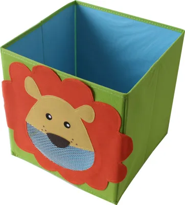 Produktbild von TE-Trend Faltbox Spielbox Tiermotiv Löwe Aufbewahrung Spielzeug Spielzimmer