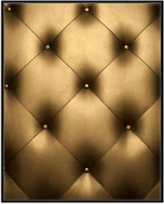 Produktbild von Wallario Wandbild Goldene Ledertür, Größe: 40,30 x 50,30 cm, Poster mit schwarzem Aluminiumrahmen