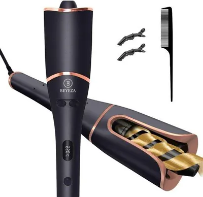 Productafbeelding van Automatische Krultang 5-in-1 voor Alle Haartypes, Keramisch Ionisch, 2 Krulrichtingen, 6 Temperatuurstanden, 360 Roterend Snoer, Veiligheid A