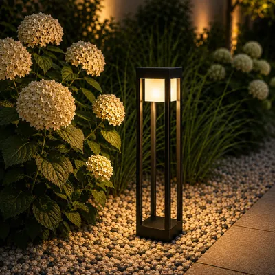 Image de LUMILED LED Lampe de chemin 12W Extérieur Borne d'éclairage 1140Lm 3000K IP54 60cm Noir Aluminium Eclairage de chemin Eclairage extérieur Eclairage de jardin Lampe de chemin Debout Etanche aux éclaboussures Blanc chaud