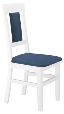 Produktbild von Gepolsterter Massivholz-Stuhl Küchenstuhl Esszimmerstuhl in navyblau V-90.71-25WP27