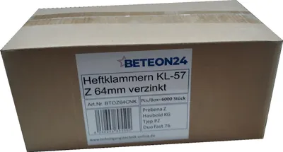 Image de Agrafes Z 64 CNKHA 64mm zinguées Prebena Z Haubold KG 764 KL-57 (1Box=6,0 Mille)