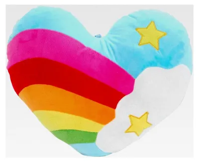 Produktbild von Herzkissen Regenbogen, Herz Kissen für Sofa und Bett