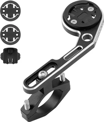 Produktbild von Fahrradcomputerhalterung, verstellbare Fahrradlenkerhalterung mit Kameraadapter, Lichthalterung fuer Garmin, Bryton, Cateye