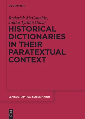 Produktbild von Historical Dictionaries in their Paratextual Context