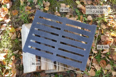 Image de SEZAM Grille de poêle 36x26 cm Fonte Grille de cheminée carrée Grille de cendrier Poêle à bois Grille de plaque Grille de poêle Cheminée