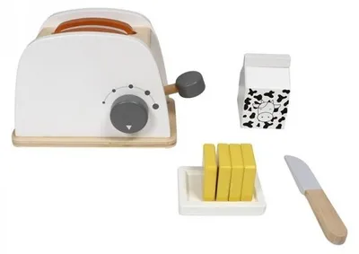 Produktbild von Tryco Holztoaster mit Zubehör - Kinderküchenspielzeug für Rollenspiele