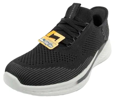 Immagine prodotto di Skechers - Scarpa da ginnastica "Slade" da uomo, slip-on, taglia 42,5 EU (nero), modello PP11185