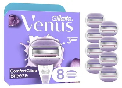 Immagine prodotto di Gillette Venus ComfortGlide Breeze per donna, 8 testine di ricambio, prodotto originale
