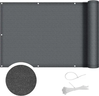 Obrázek produktu pro Větruodolný balkonový paraván z HDPE – 90 x 600 cm – antracit