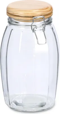Produktbild von Zeller Vorratsglas m. Bügelverschluss, 1850 ml, Kiefer, transparent, ca. Ø 13,3 x 23 cm