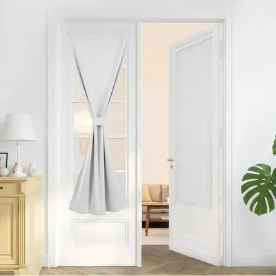 Obrázek produktu pro Zatemňovací závěsy do interiéru – snadná instalace – moderní design pro obývací pokoj a ložnici – krémová barva – 2 kusy