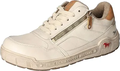 Produktbild von Mustang Damen Sneaker Schnürschuh Reißverschluss 1290-307, Größe:37 EU, Farbe:Beige
