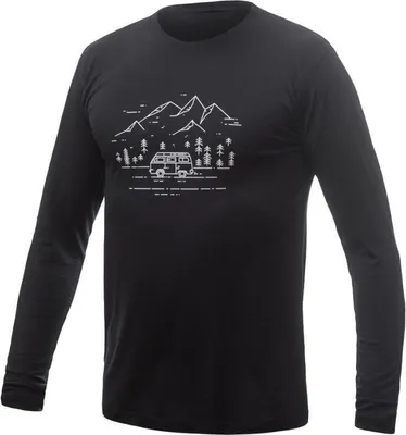 Image de T-shirt Sensor Merino Active PT Van Life Hommes Long Noir Taille XL 22200024-03