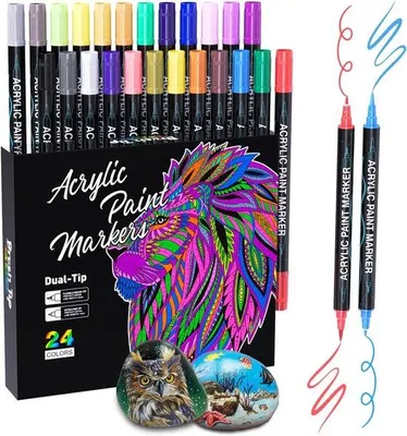Produktbild von Famanu Acrylmarker Set 24 Farben - Kreative Projekte
