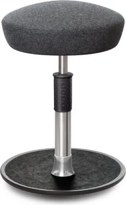 Produktbild von Sitz- Stehhocker Free Regular Hutsitz kvadrat Divina Mel. Grau Chrom /schw..
