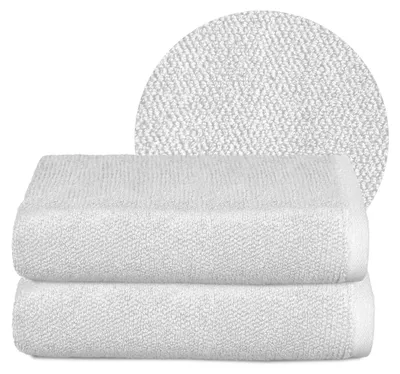 Produktbild von BEAUTEX Handtuch-Set Premium Frottier Sets, 100% Baumwolle 550g/m²,Weiß,Set: 2 Handtücher - 50x100 cm