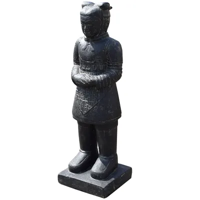 Image de Figurine de gardien de temple Guerrier chinois Nagpus 24 x 26 x 80 cm
