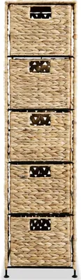Immagine prodotto di Contenitore con 5 cestini 25,5 x 37 x 100 cm giacinto d'acqua